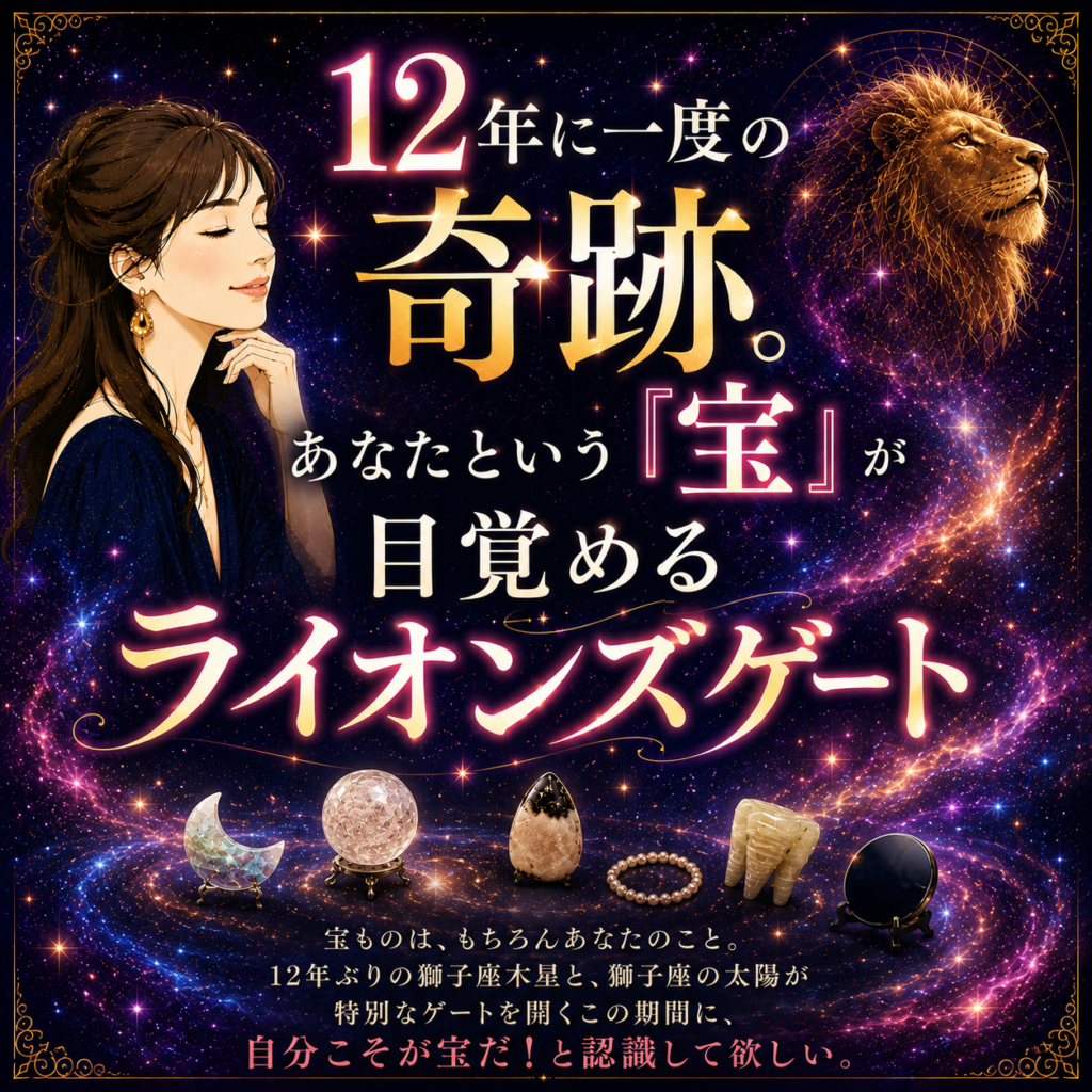 12年に一度の奇跡。あなたという『宝』が目覚めるライオンズゲート